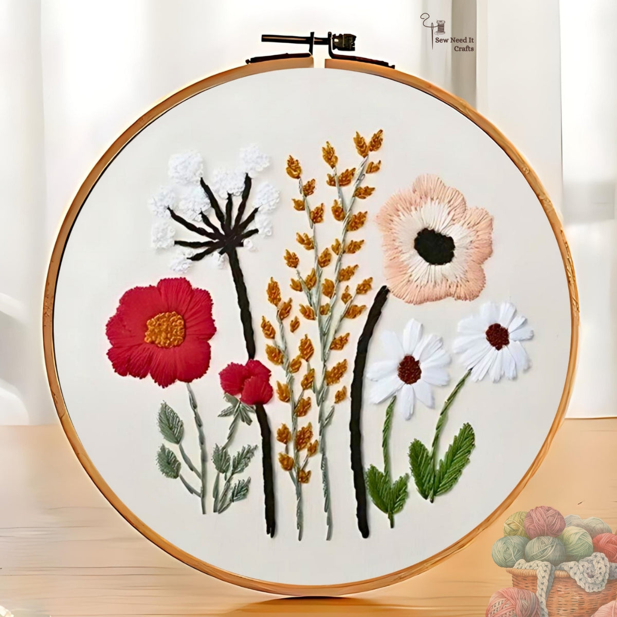 Floral DIY Embroidery Kit Set 2