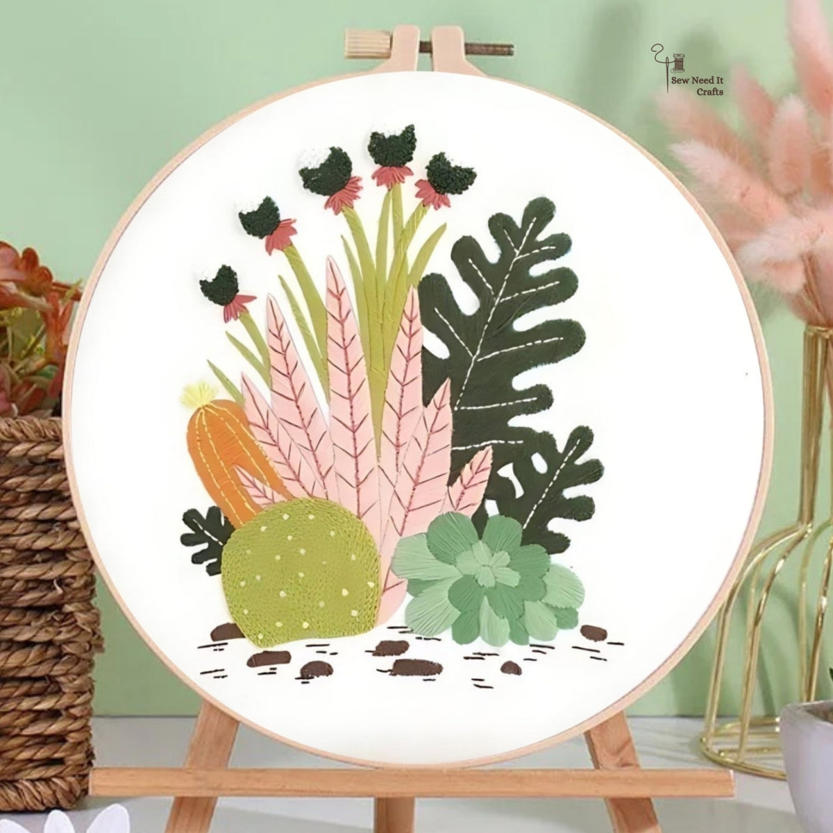 Plant DIY Modern Embroidery Kit