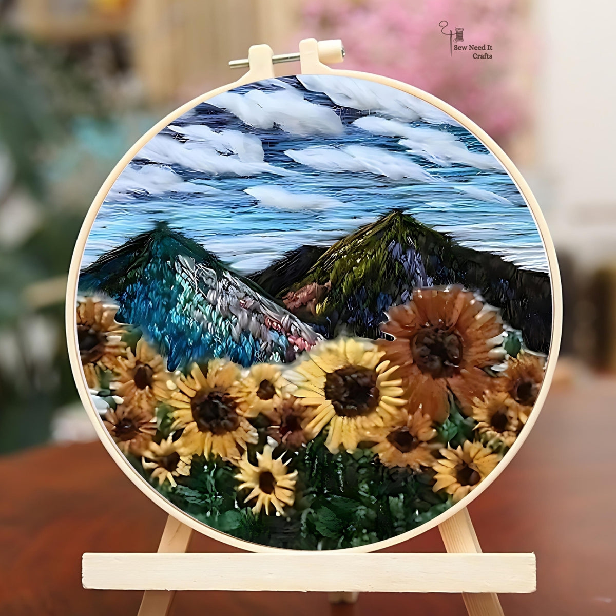 DIY Scenery Flower Embroidery Kit Set 6