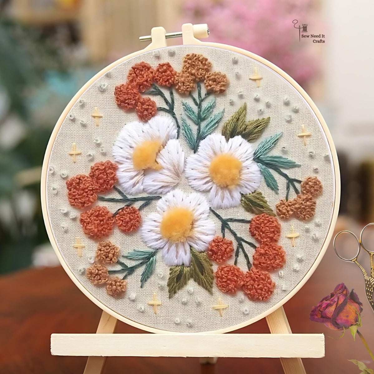 Modern 3D Floral Embroidery Set 4