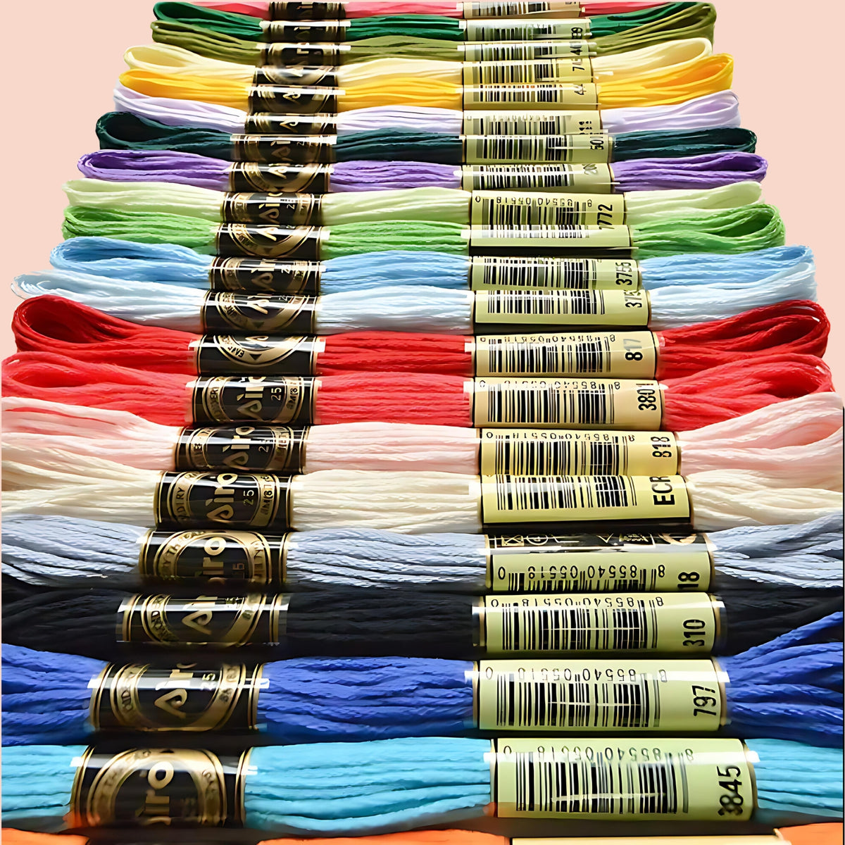 Multicolor Embroidery Thread Set - 250 Pcs