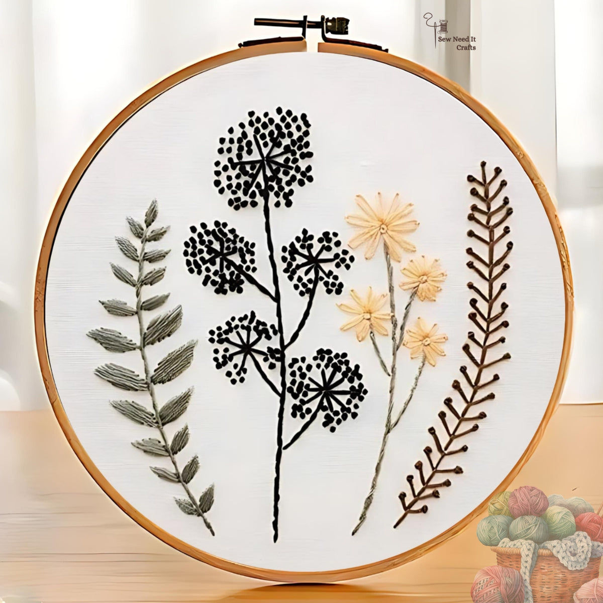 Floral DIY Embroidery Kit Set 2