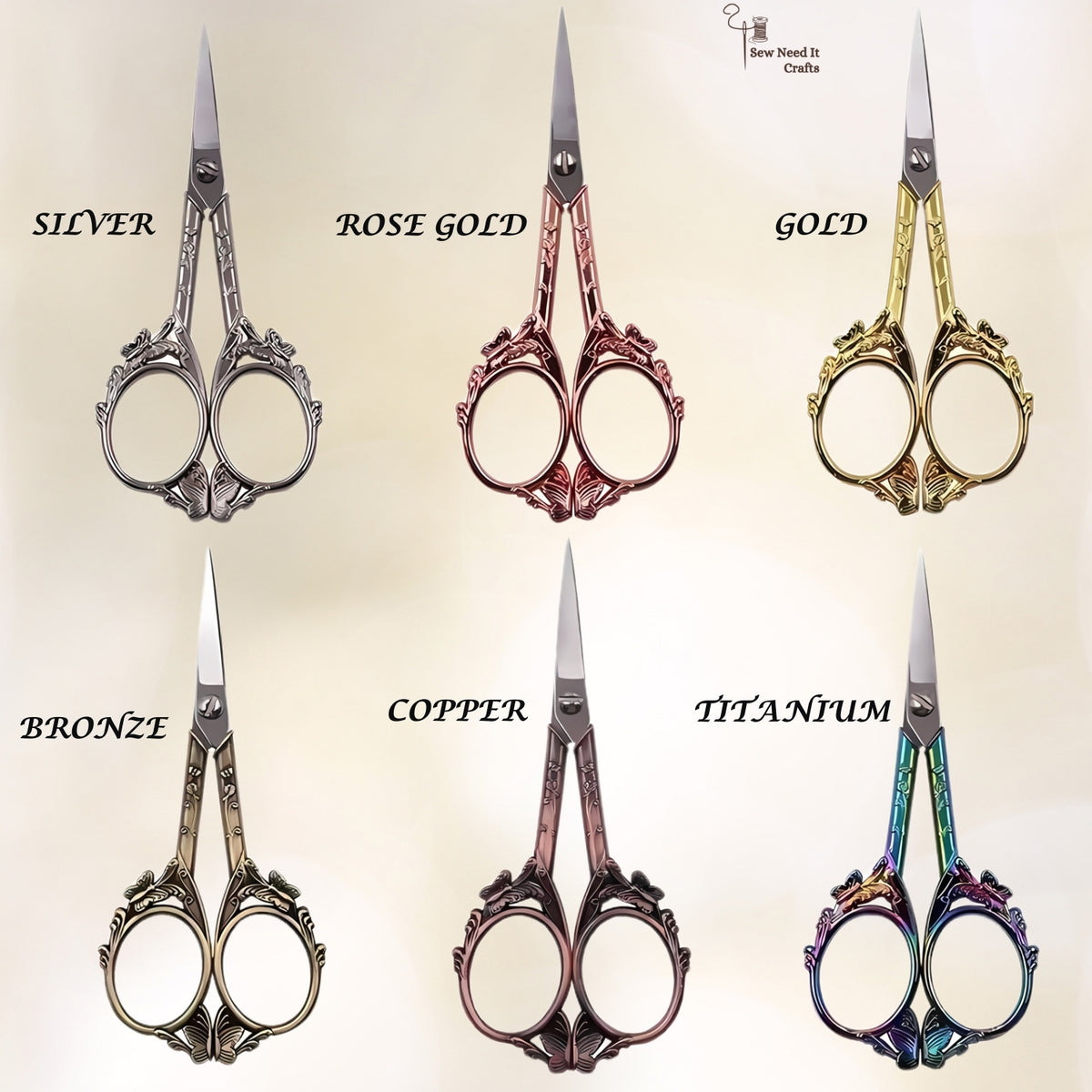 Vintage Butterfly Metal Scissors