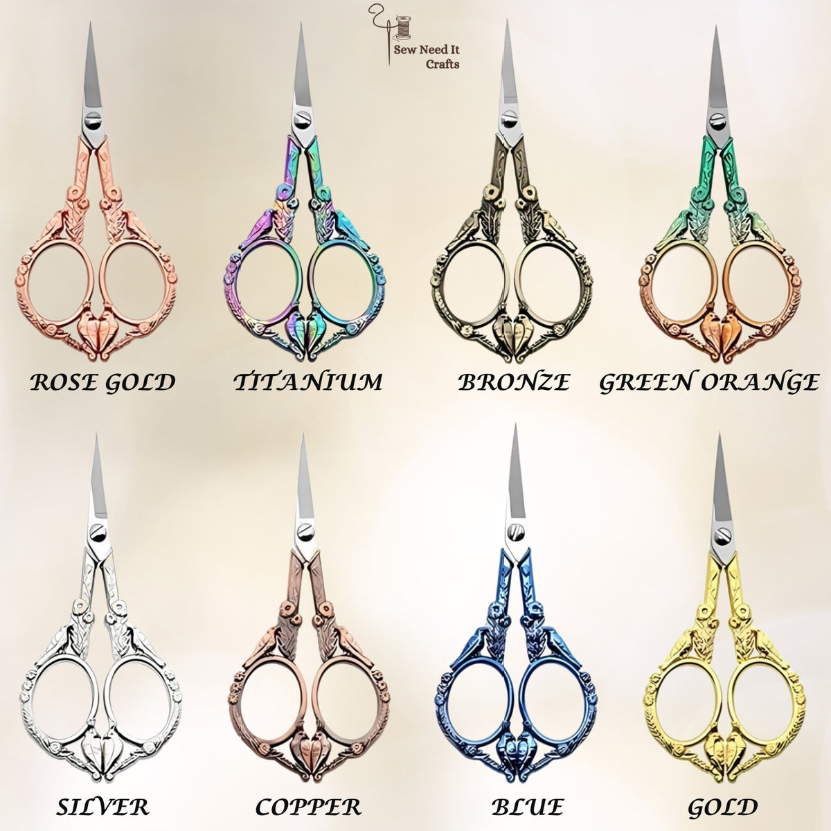 Feathered Friends Embroidery Scissors