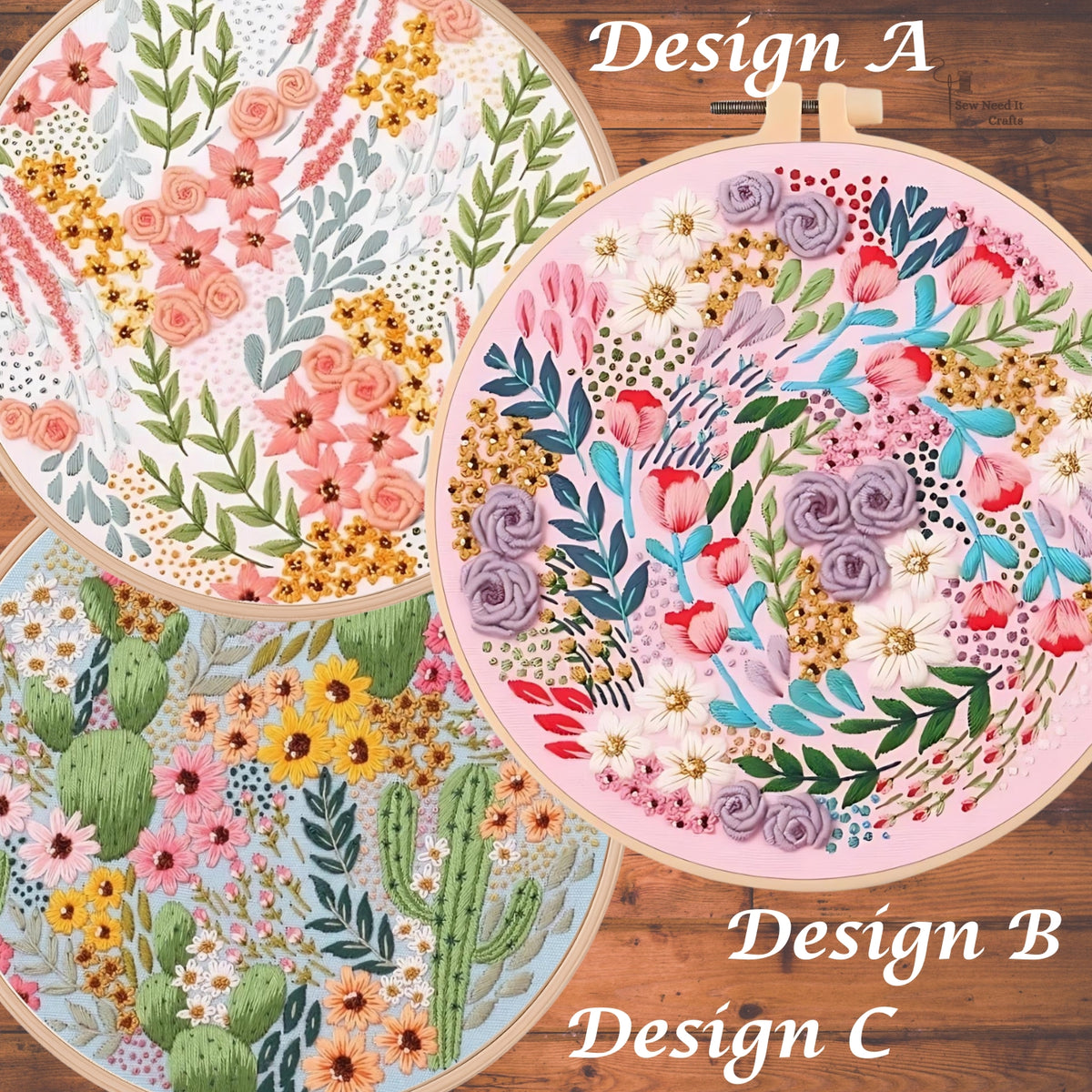 3D Flower DIY Embroidery Kit Set 2