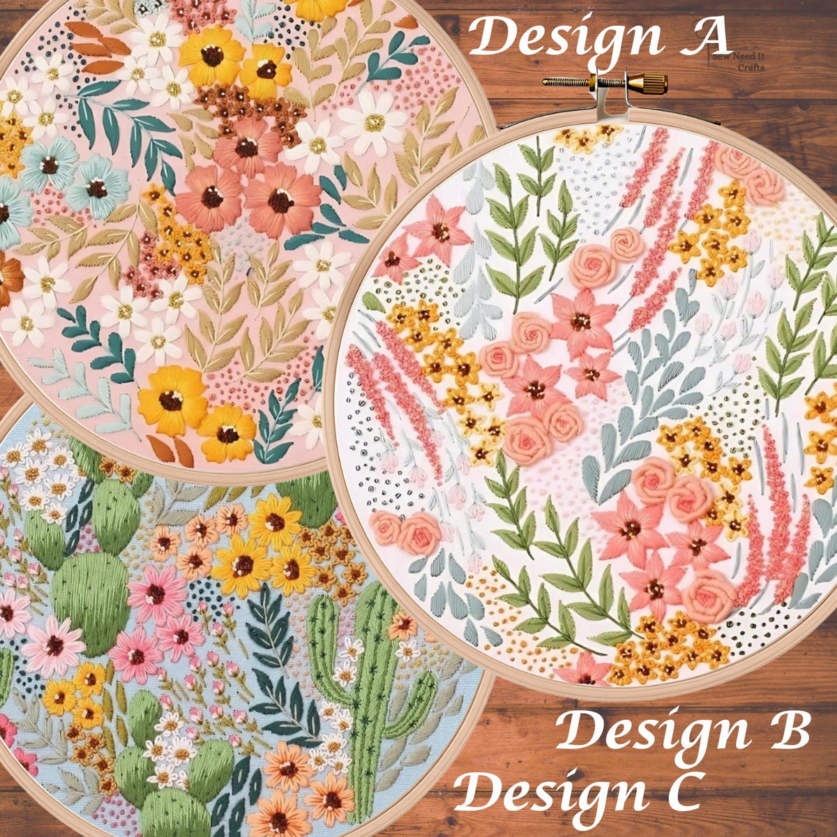 3D Flower DIY Embroidery Kit Set 4