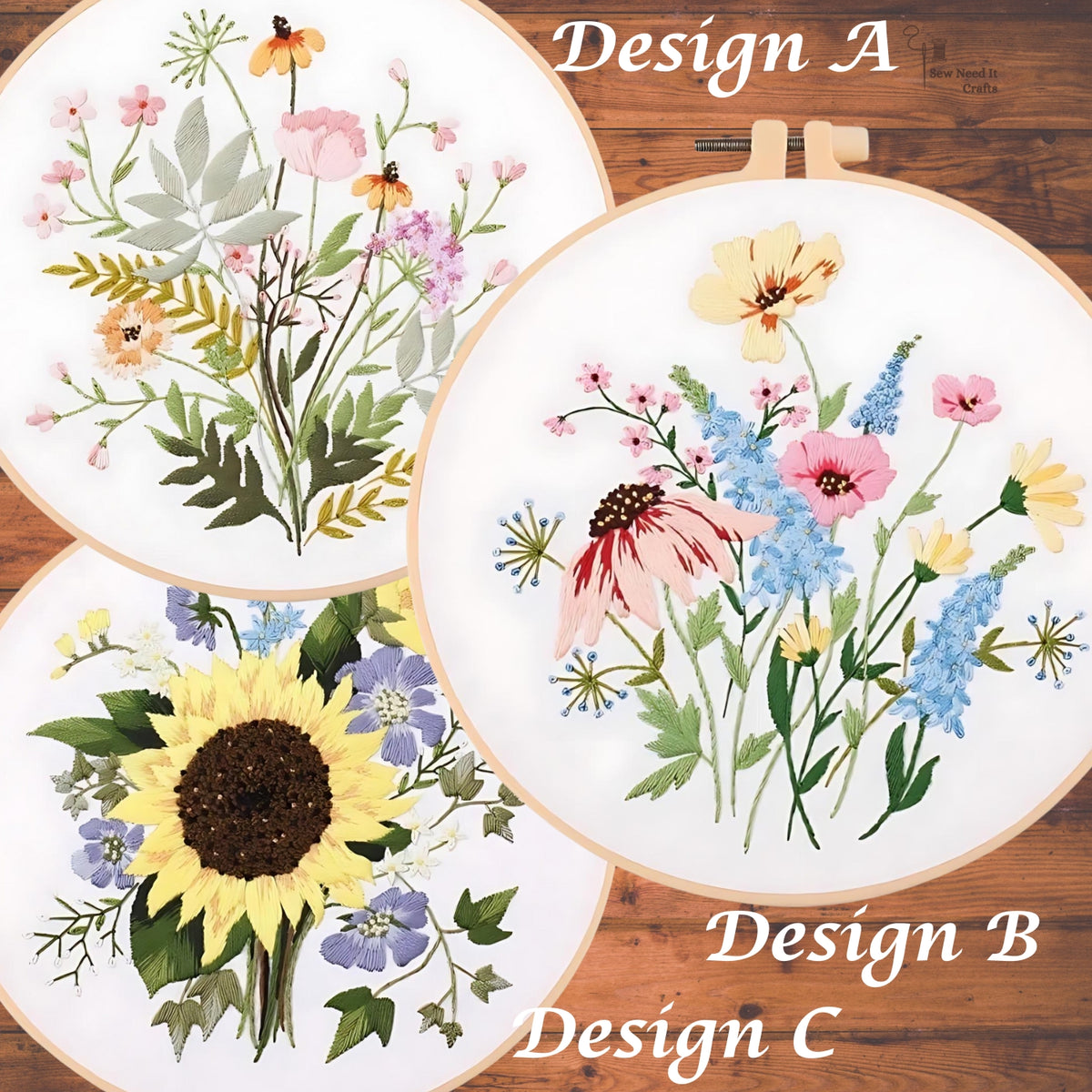 Flower DIY Embroidery Kit Set 5