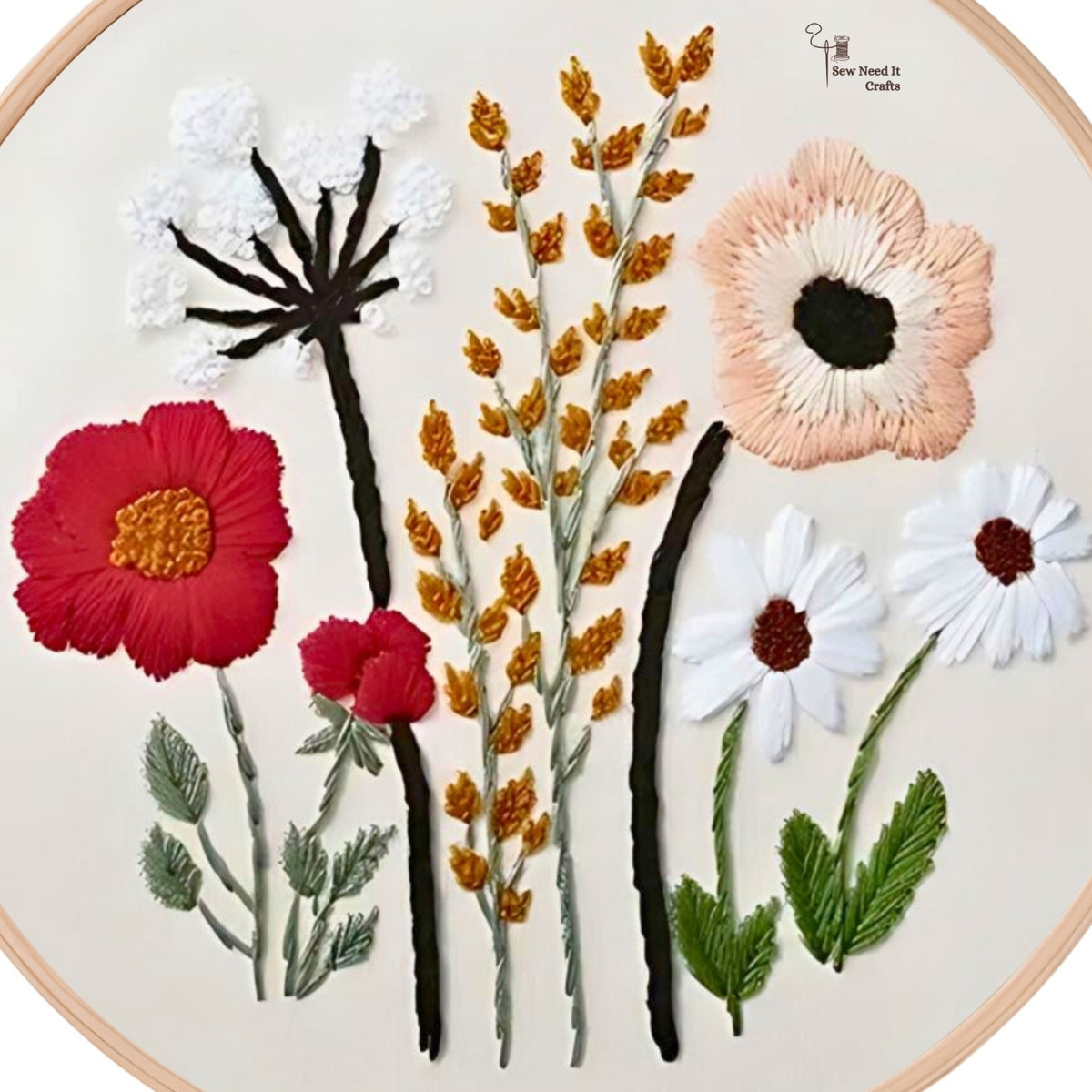 Floral DIY Embroidery Kit Set 2