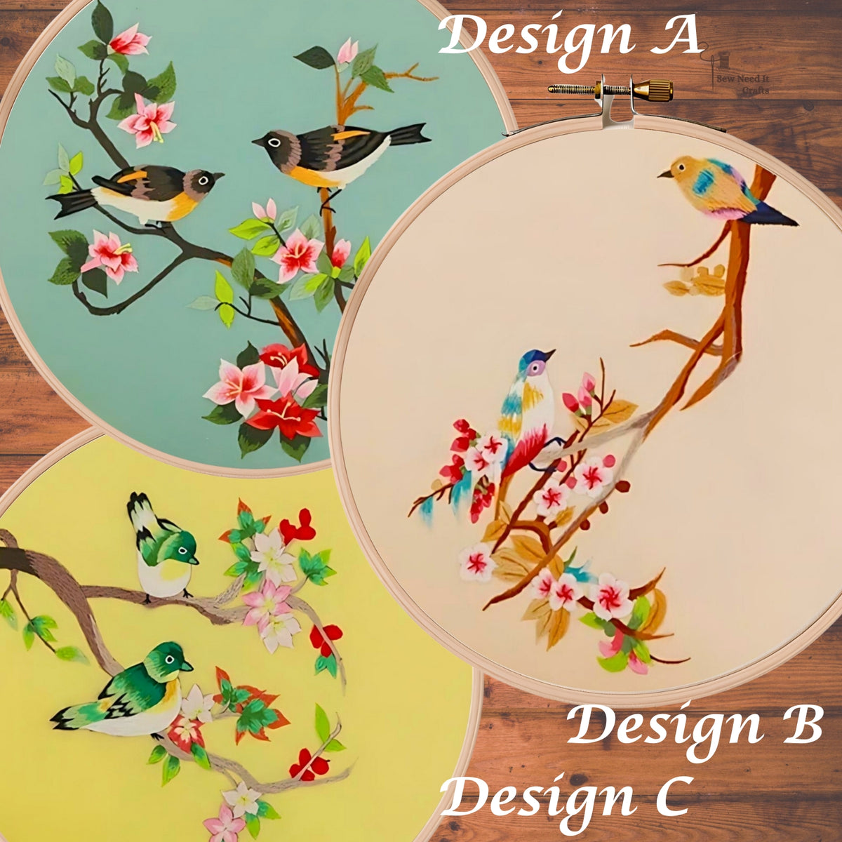 DIY Bird Embroidery Kit Set 1