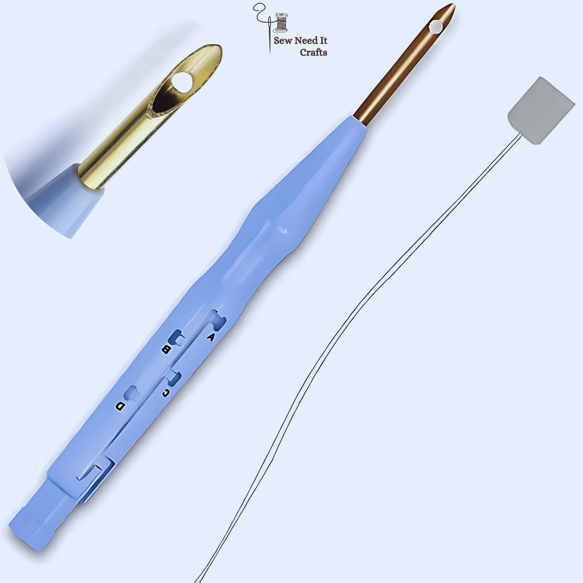 Adjustable Punch Needle with Threader