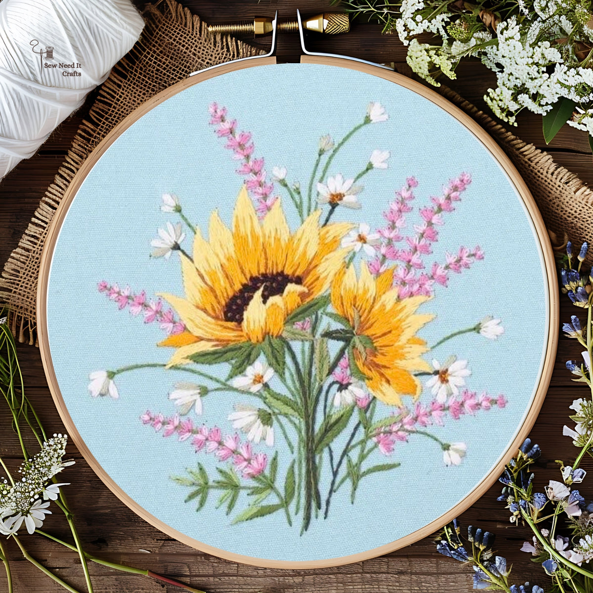 Flower DIY Embroidery Kit Set 6