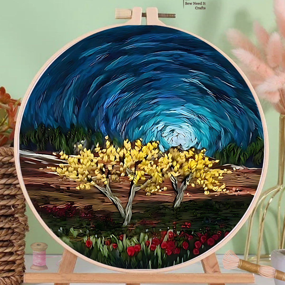 DIY Scenery Flower Embroidery Kit Set 2