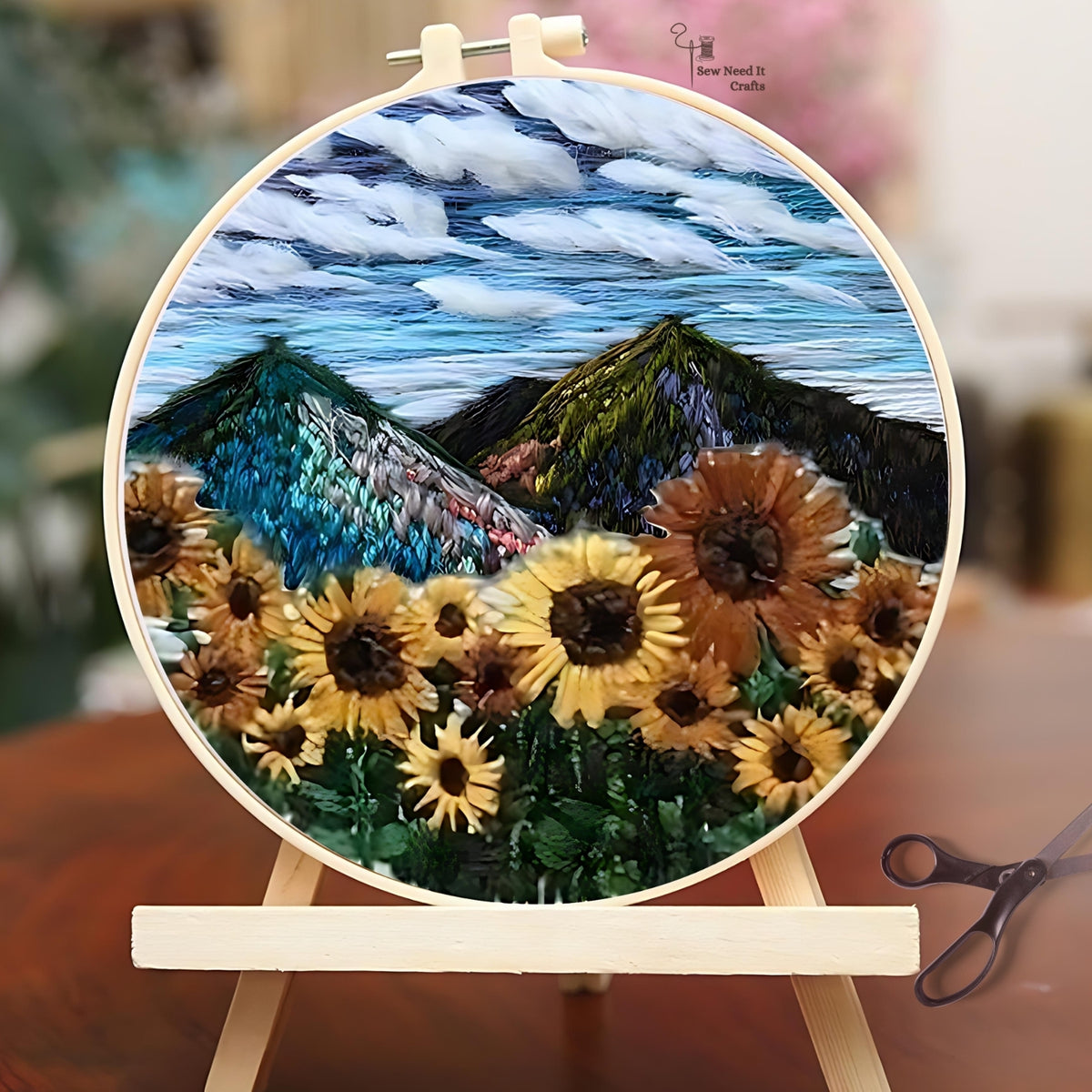 DIY Scenery Flower Embroidery Kit Set 4