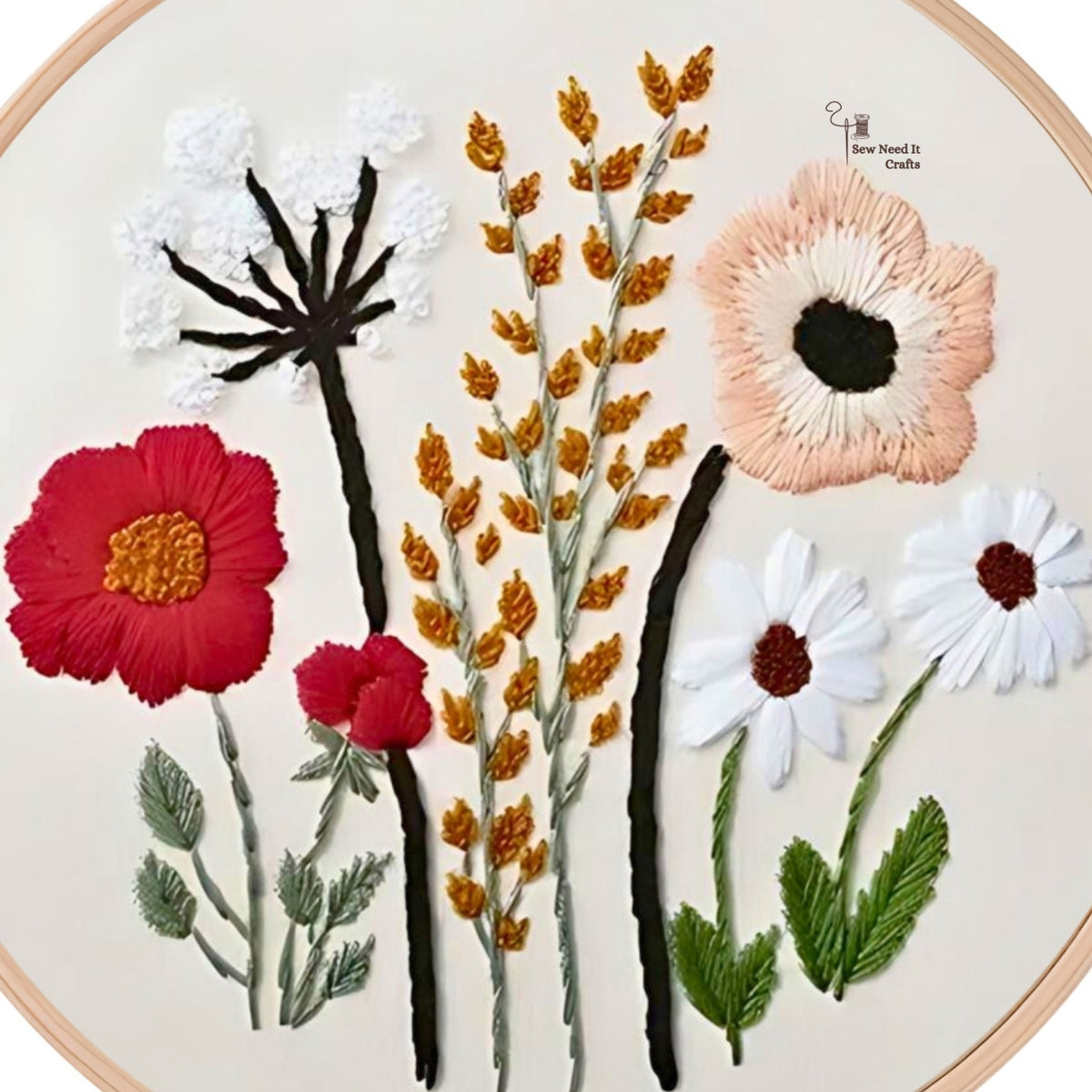 Floral DIY Embroidery Kit Set 1