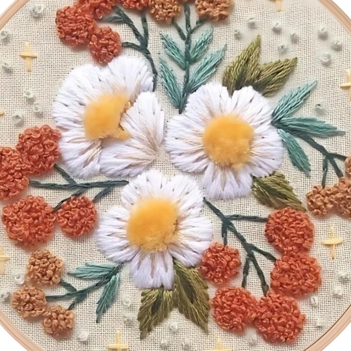 Modern 3D Floral Embroidery Set 1