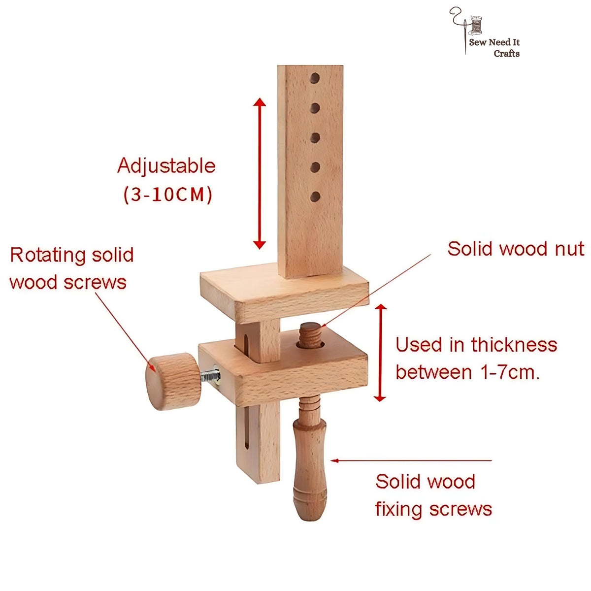 Beechwood Clamp-On Embroidery Stand