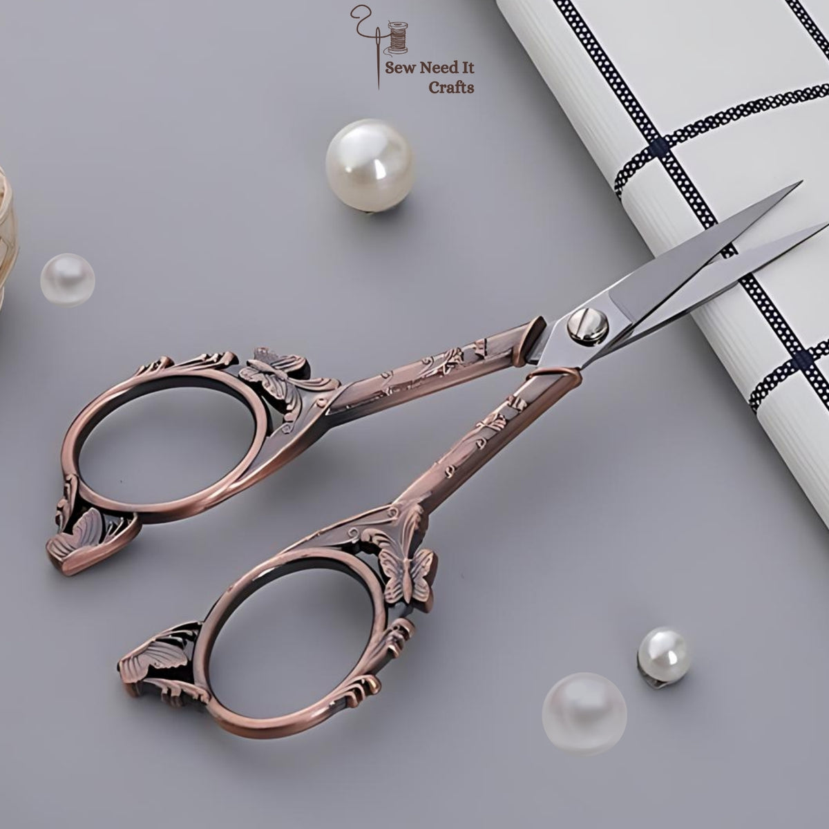 Vintage Butterfly Metal Scissors