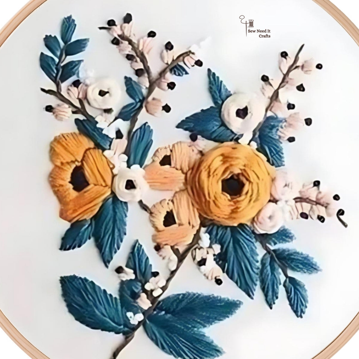 Modern 3D Floral Embroidery Set 4