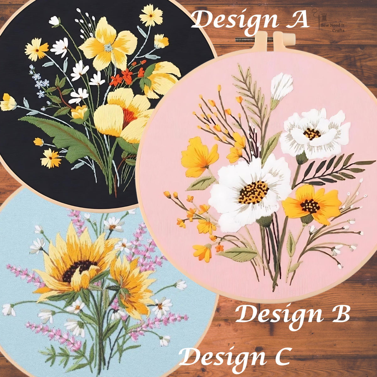 Flower DIY Embroidery Kit Set 1