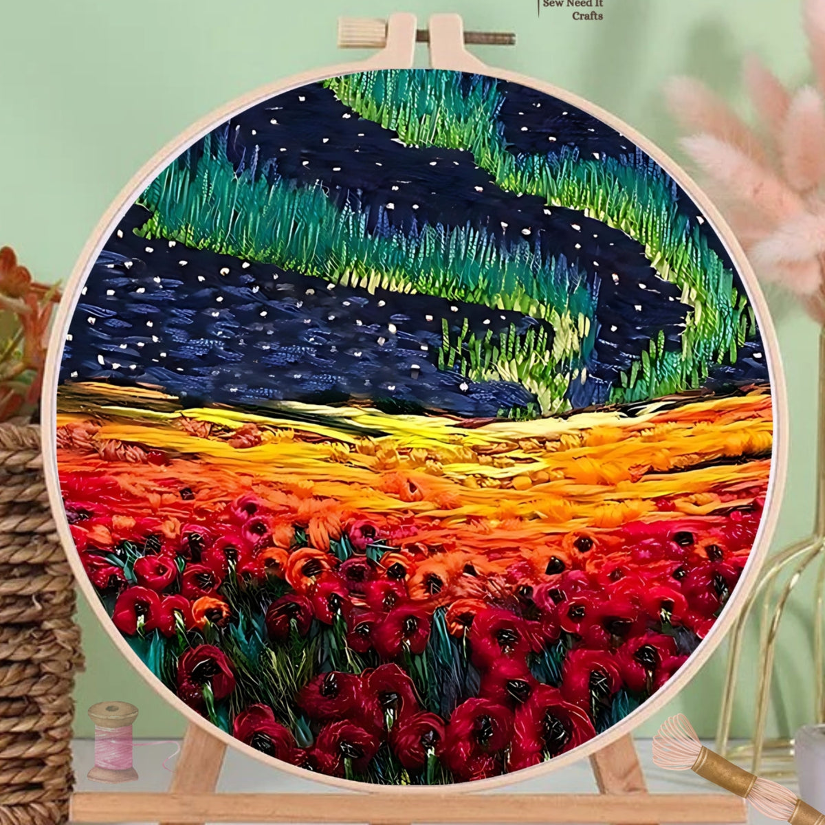 DIY Scenery Flower Embroidery Kit Set 2