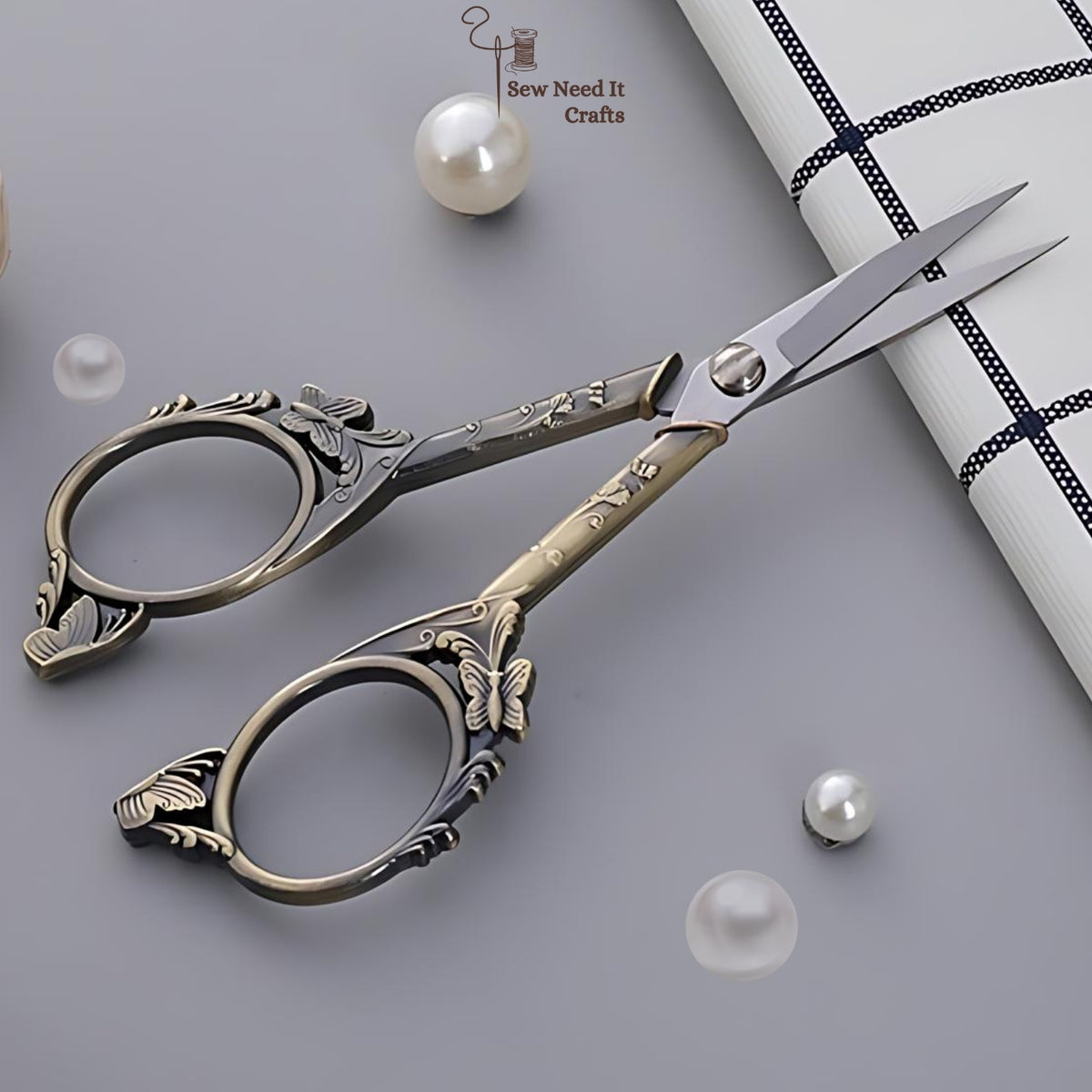 Vintage Butterfly Metal Scissors