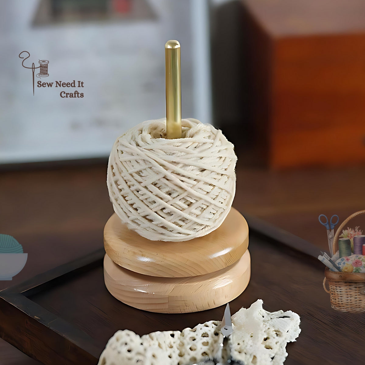 Wooden Yarn Ball Holders