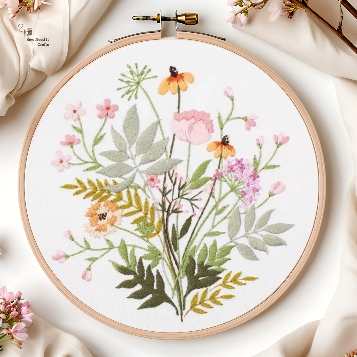 Flower DIY Embroidery Kit Set 5