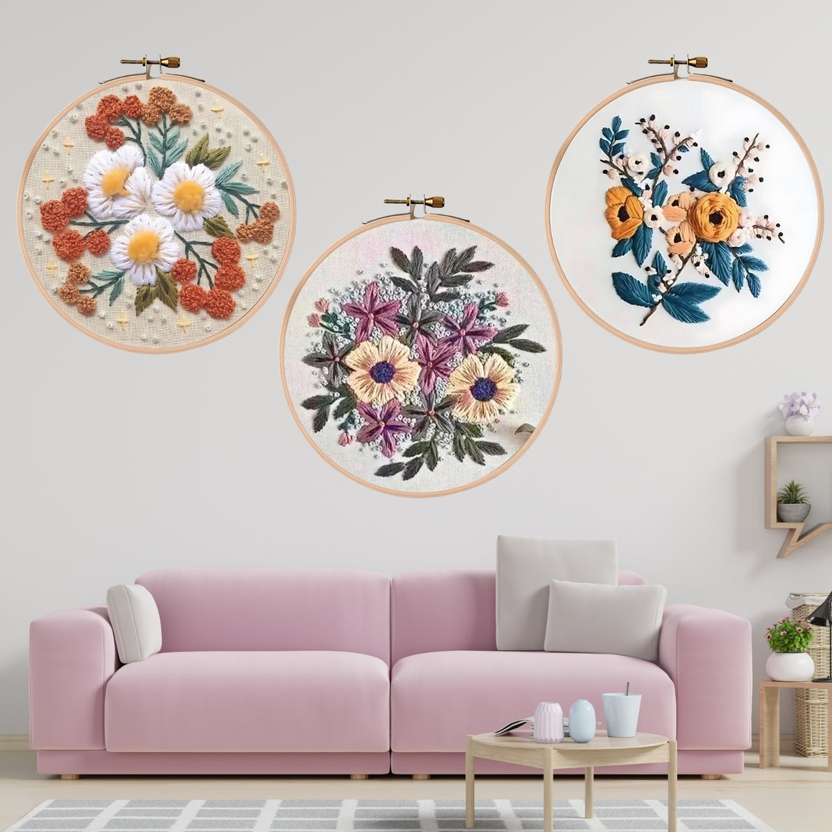 Modern 3D Floral Embroidery Set 4