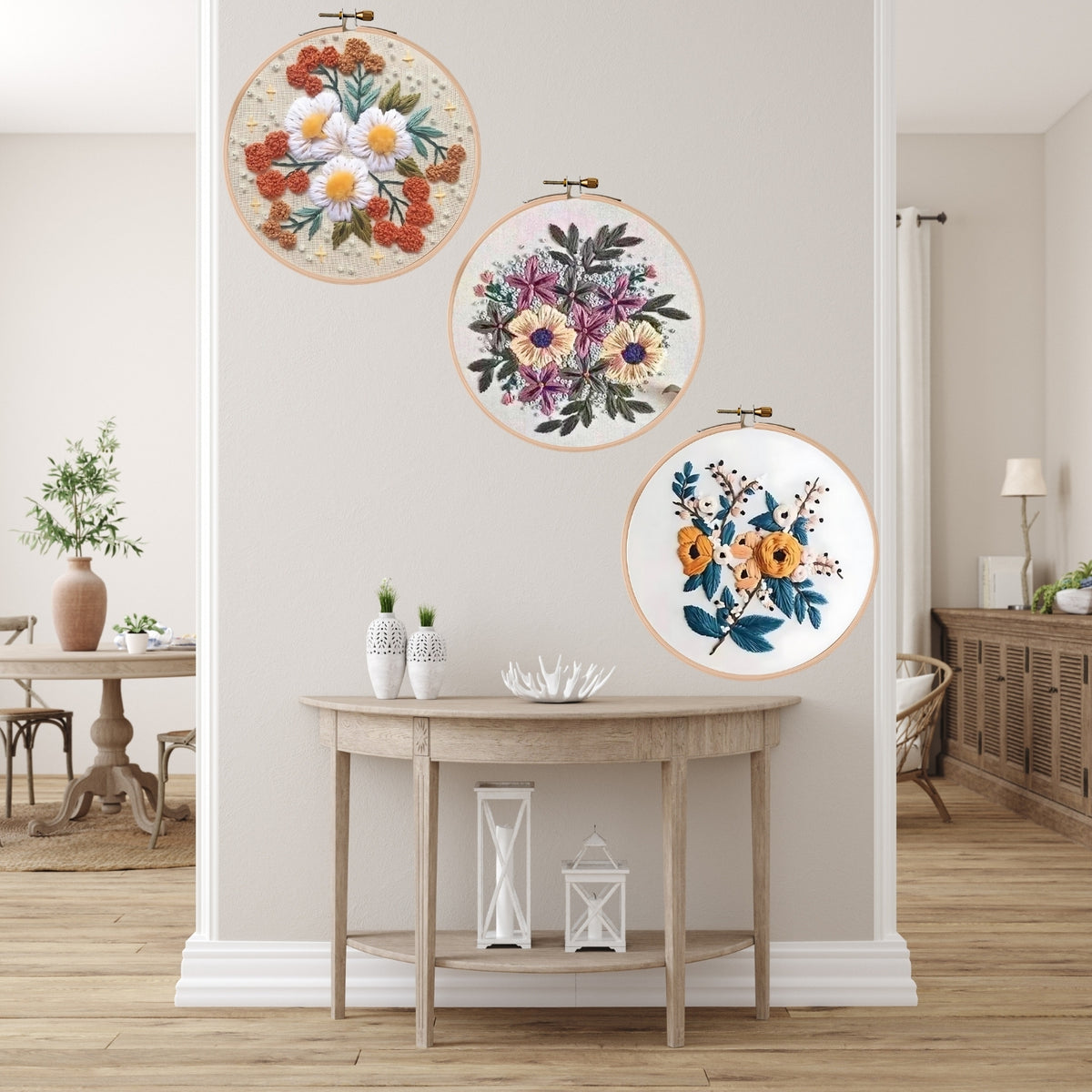 Modern 3D Floral Embroidery Set 4