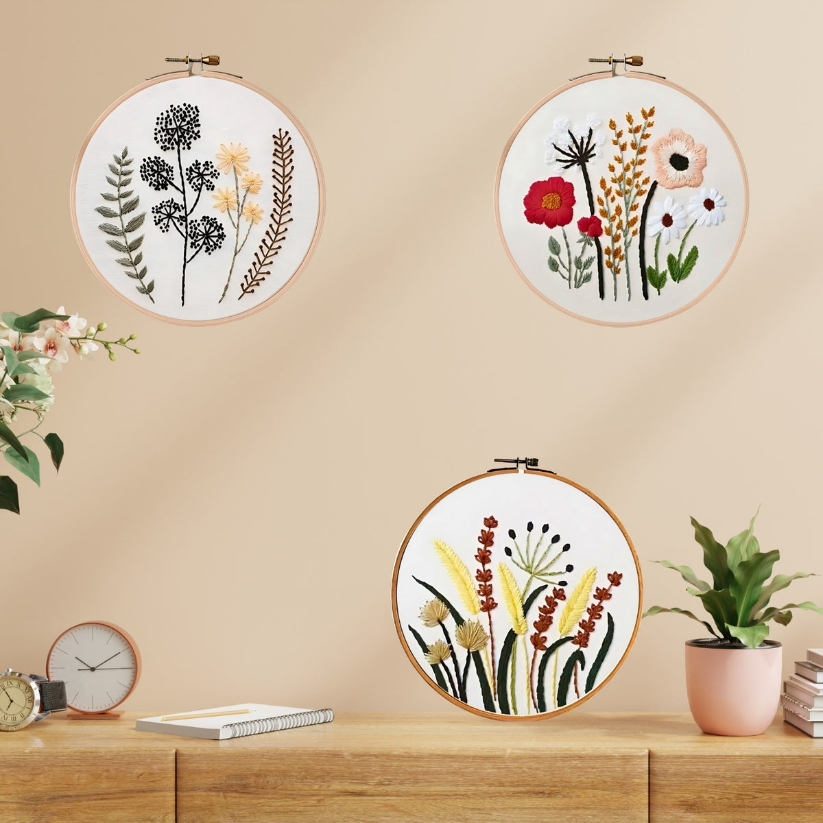 Floral DIY Embroidery Kit Set 2