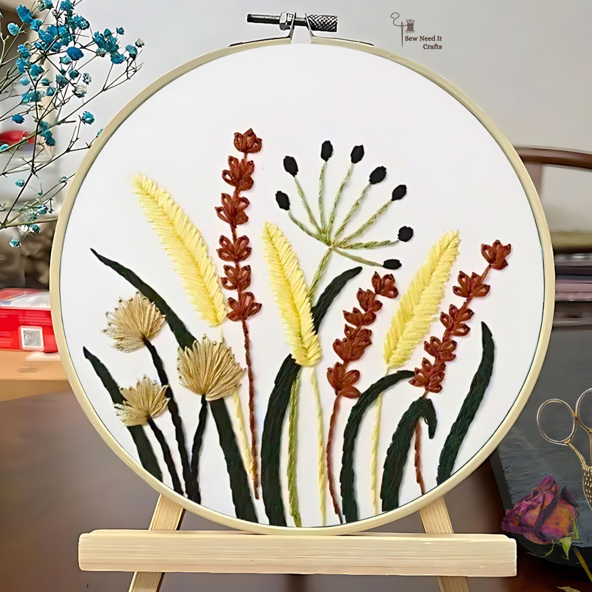 Floral DIY Embroidery Kit Set 3