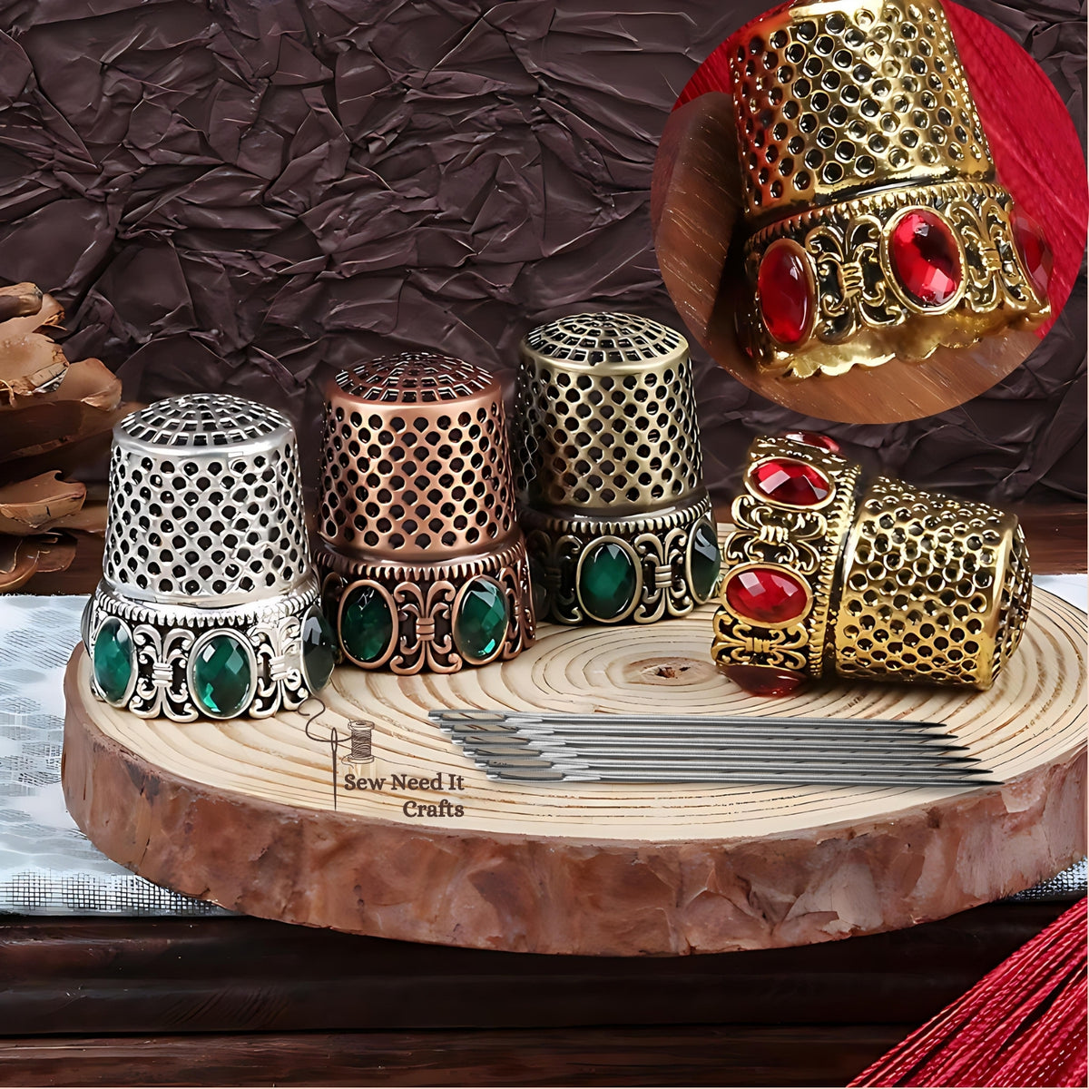 Vintage Style Metal Sewing Thimbles