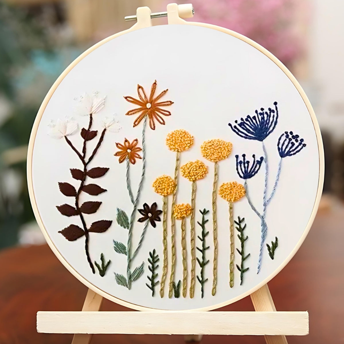 Floral DIY Embroidery Kit Set 4