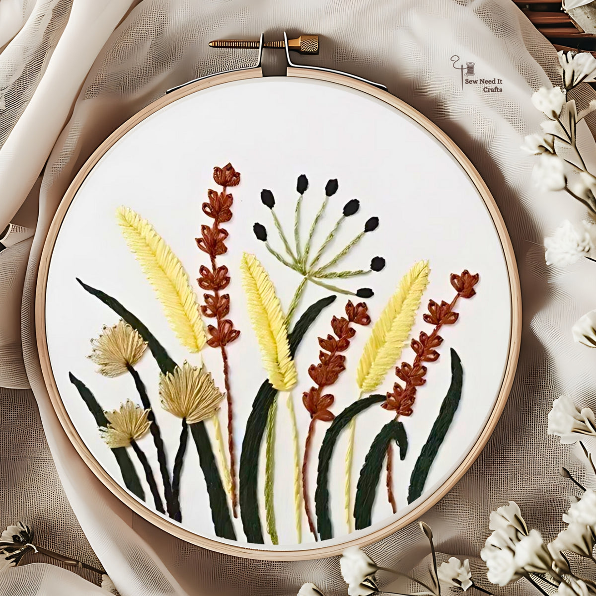 Floral DIY Embroidery Kit Set 3