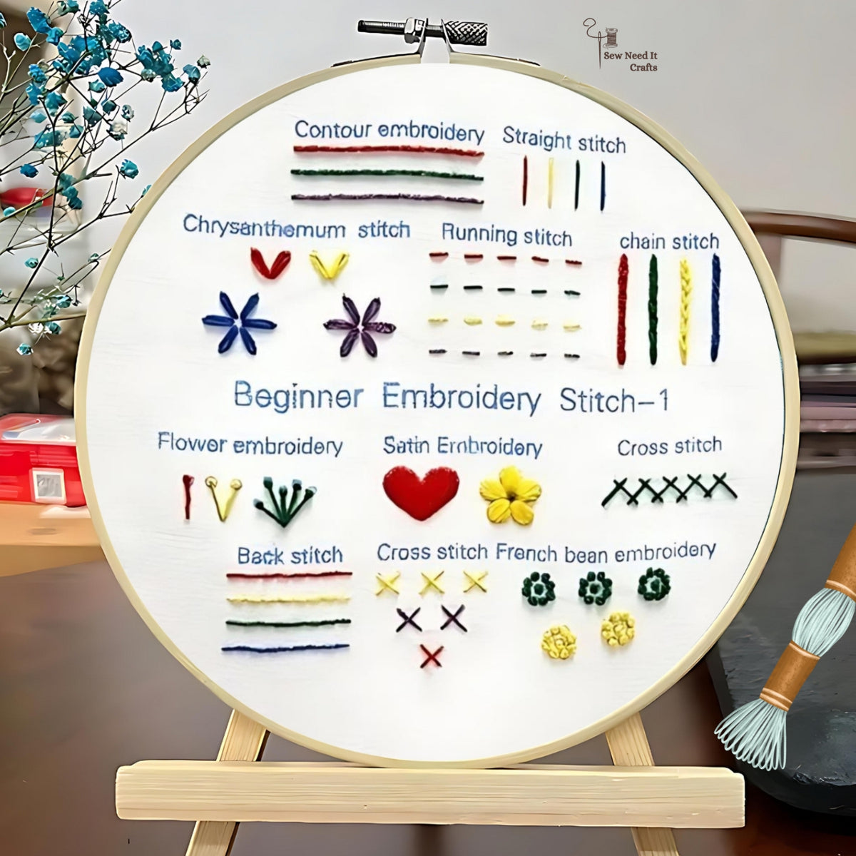 3 Piece Set Beginner Embroidery Kit - Needle Point 2