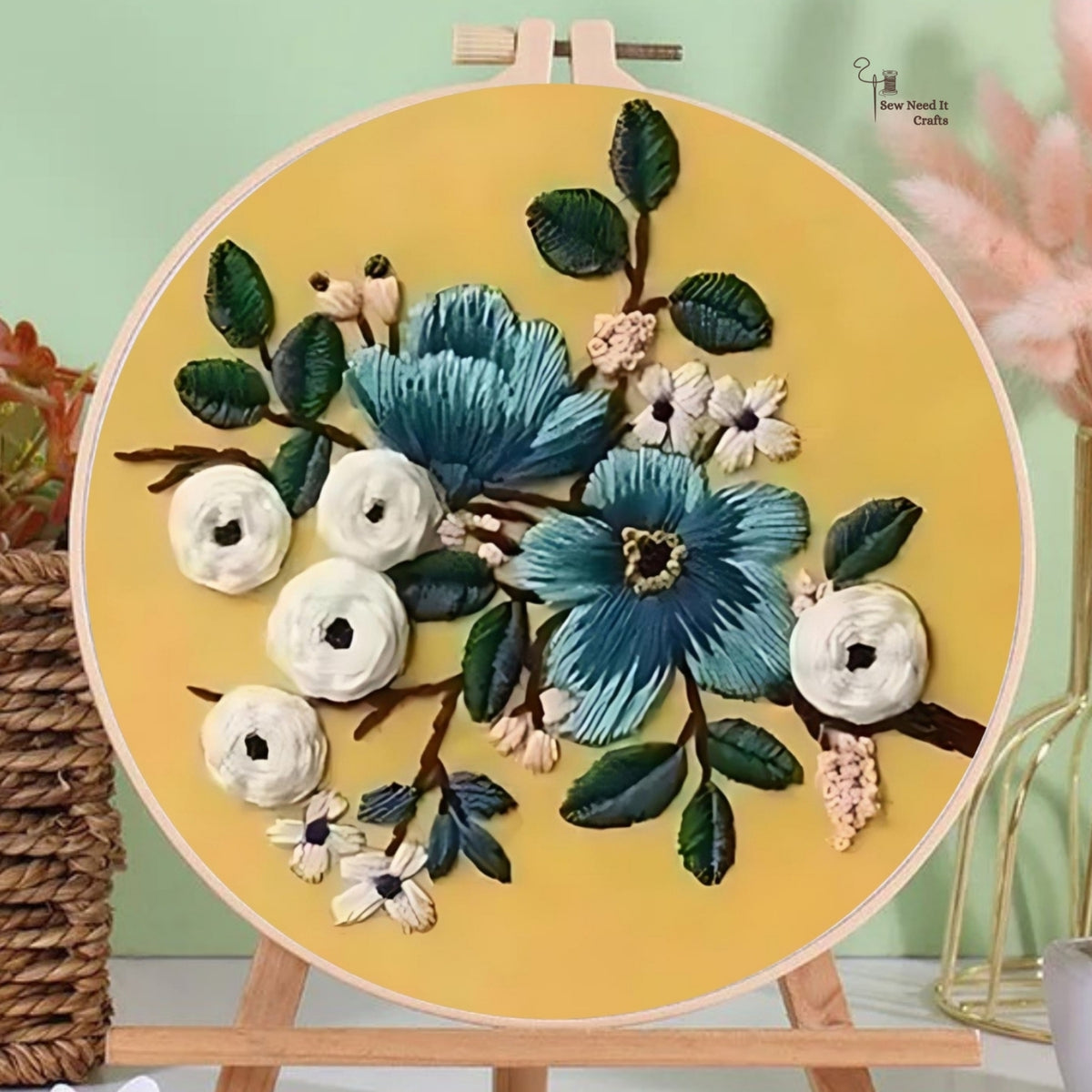 Modern 3D Floral Embroidery Set 1