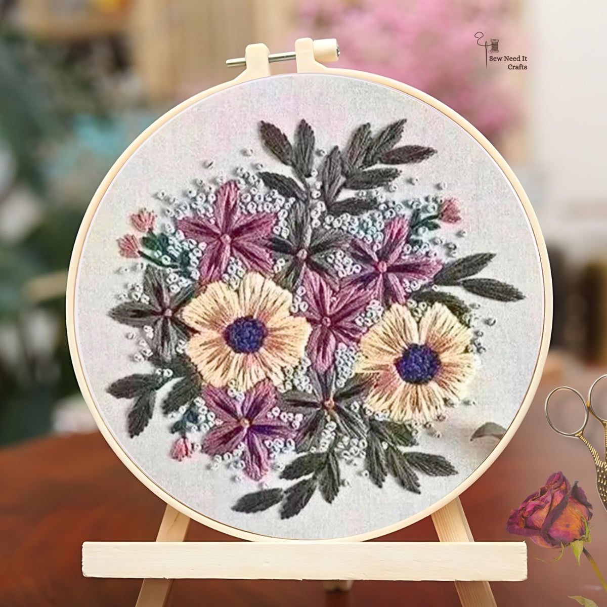 Modern 3D Floral Embroidery Set 4