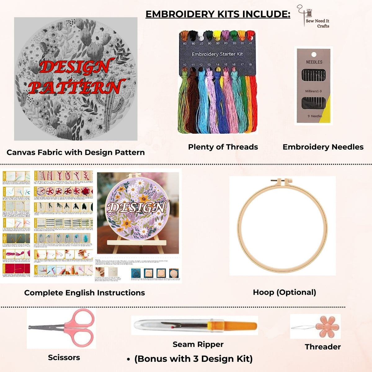 3D Flower DIY Embroidery Kit Set 2