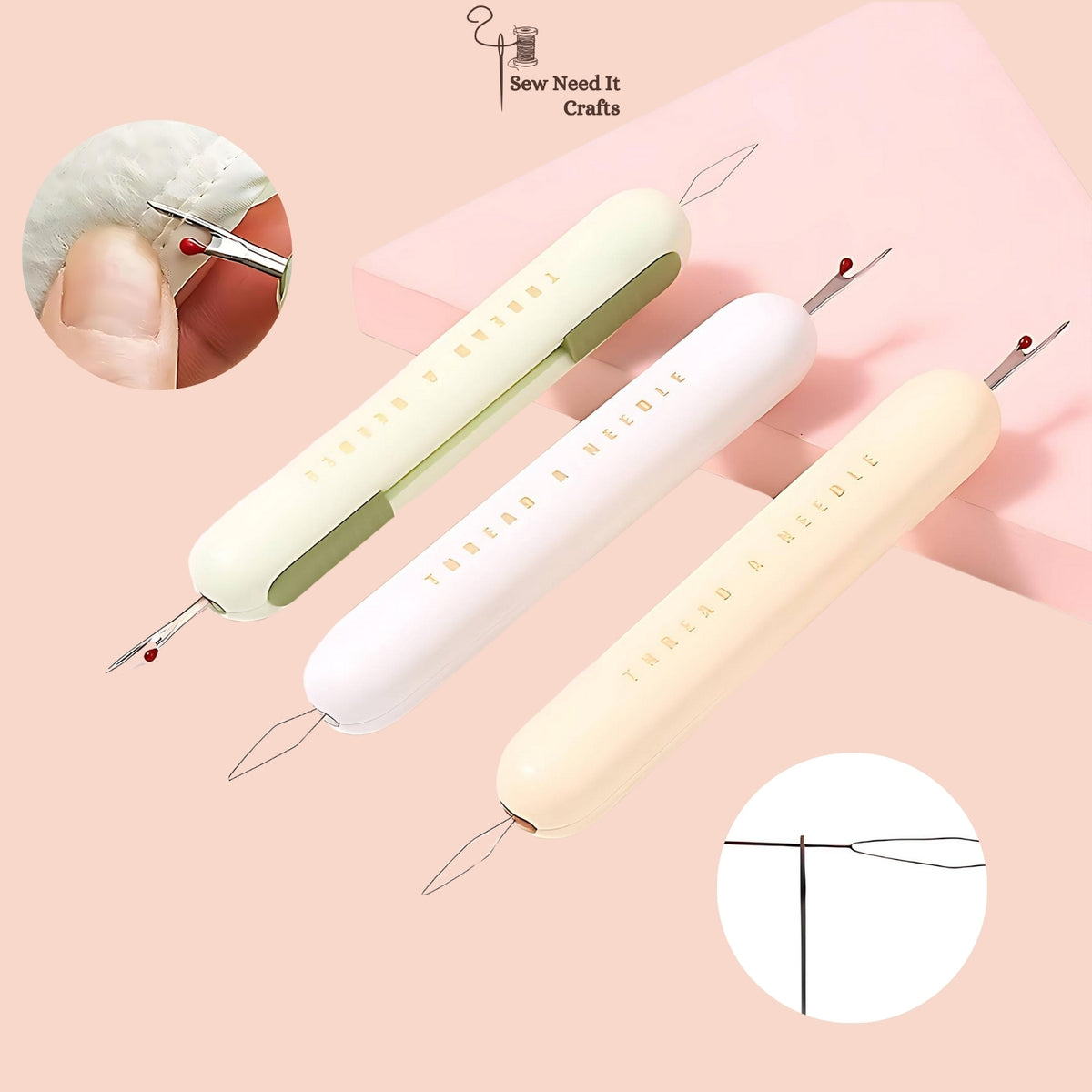 2-in-1 Easy To Needle Threader Minder and Use Seam Ripper