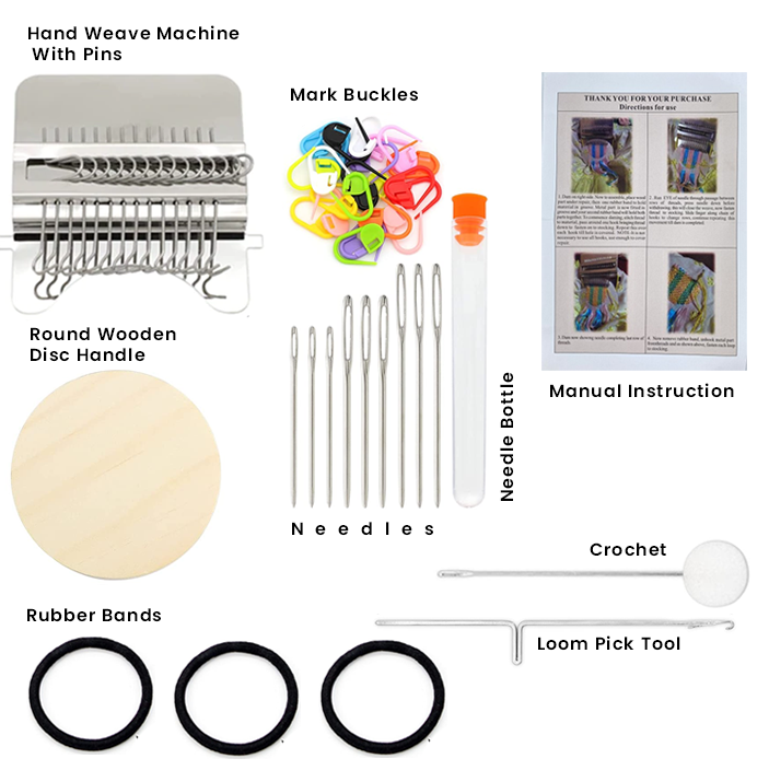 Darning Mini Loom Machine Complete Sewing Repair And Designing Kit