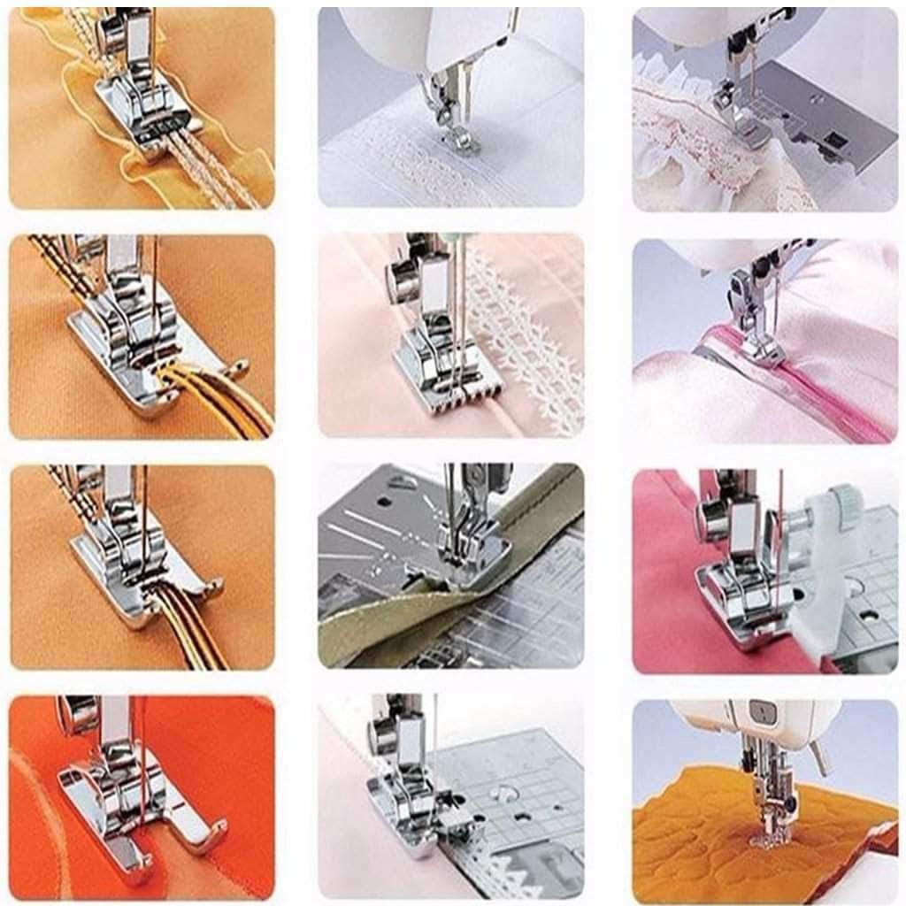 Sewing Machine Presser Foot Kit - 32 Pcs with Instruction Manual And Bonus Adapters